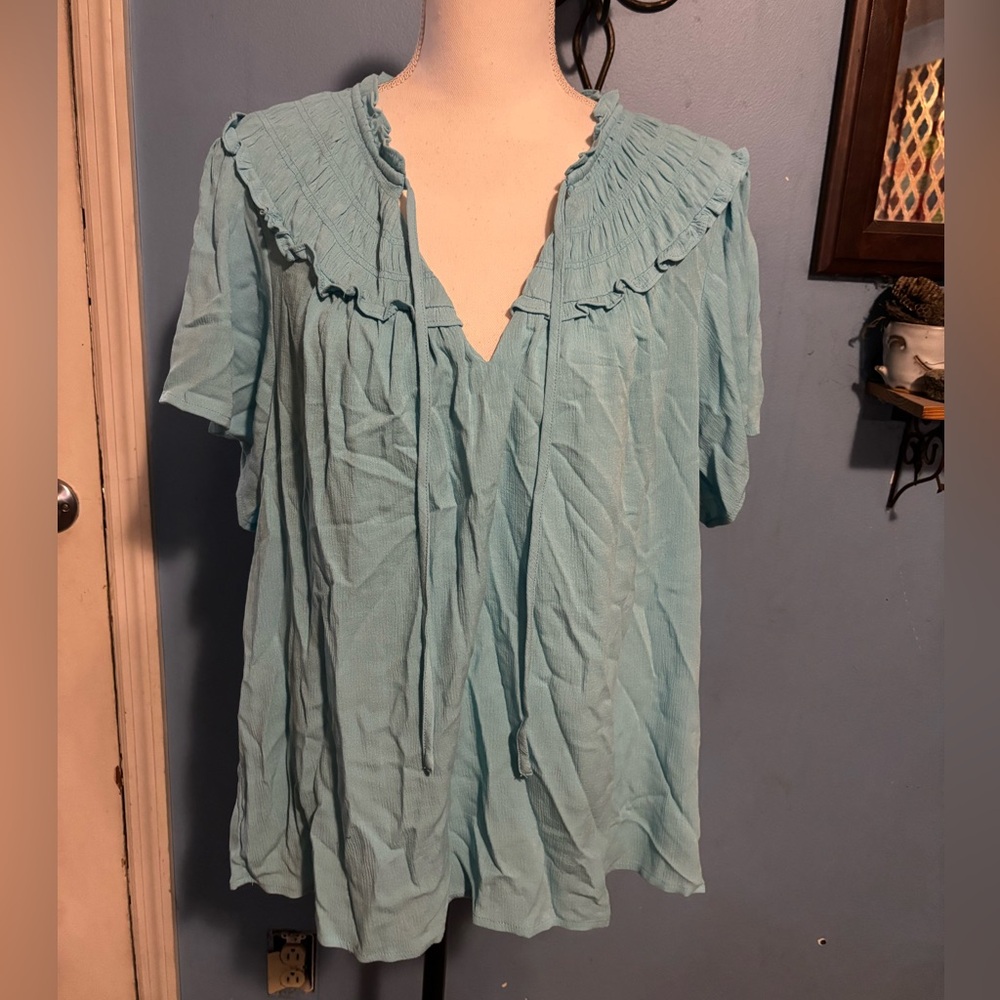 Torrid, Turquoise, BoHo, Plus Sized, Top